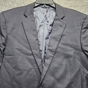 Brooks Brothers Fitzgerald Black Wool Suit Blazer 44L/W38 Estrato Trabaldo Togna